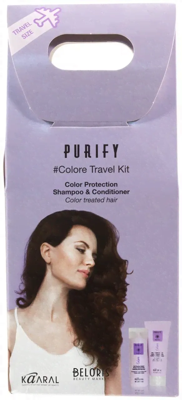 Kaaral Набор для окрашенных волос шампунь и кондиционер дорожный Purify Colore-1