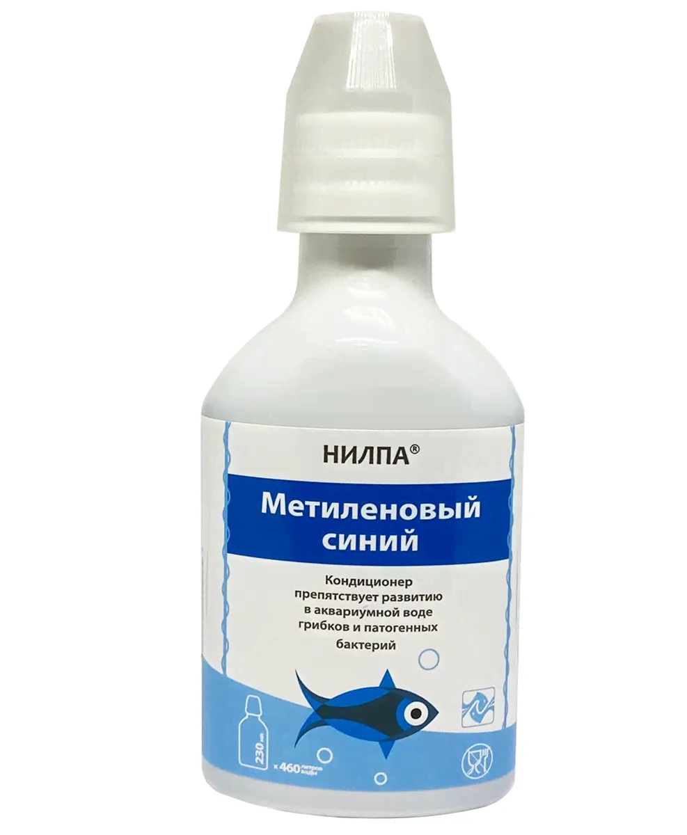 Кондиционер НИЛПА Метиленовый синий 100мл, препятствующий развитию в аквариумной воде грибков и патогенных бактерий-0